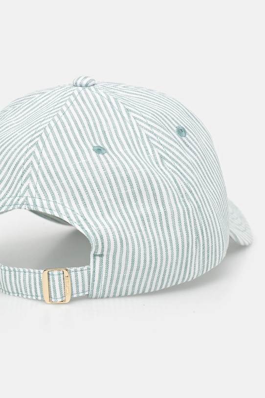 Lněná kšiltovka Tommy Hilfiger AW0AW17141 zelená SS25