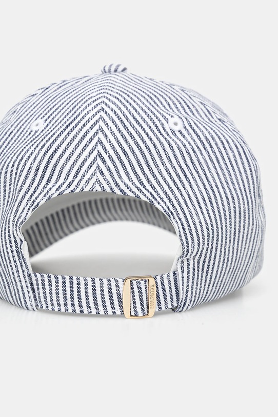 Lněná kšiltovka Tommy Hilfiger AW0AW17141 námořnická modř SS25