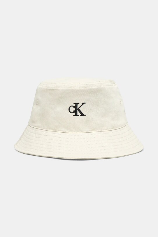 Βαμβακερό καπέλο Calvin Klein Jeans βαμβάκι μπεζ LV04K5020G