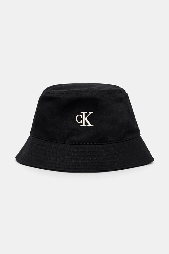 Pamučni šešir Calvin Klein Jeans pamuk crna LV04K5020G