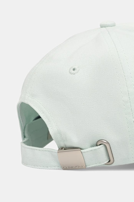 Akcesoria Calvin Klein czapka z daszkiem damska bawełniana LV04K5024G zielony