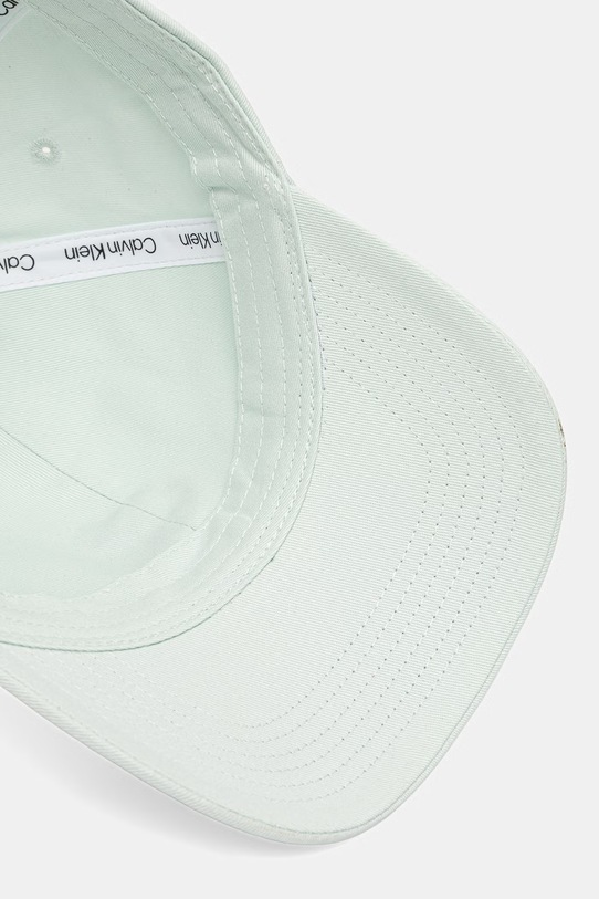 Calvin Klein czapka z daszkiem damska bawełniana zielony LV04K5024G