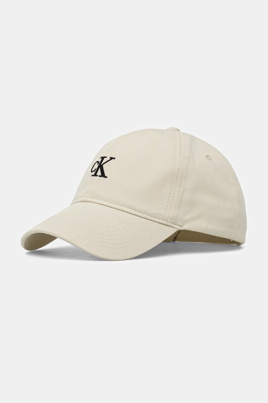 Хлопковая кепка Calvin Klein Jeans хлопок бежевый LV04K5024G