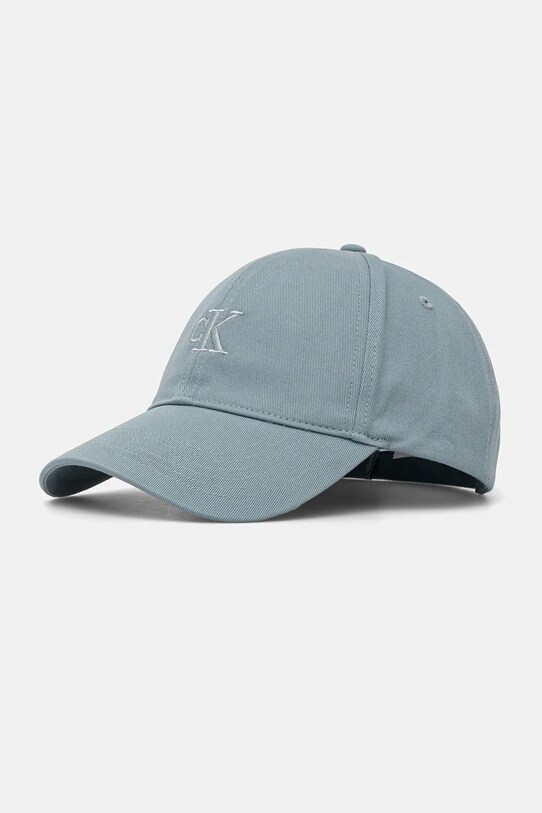 Бавовняна бейсболка Calvin Klein Jeans бавовна блакитний LV04K5024G