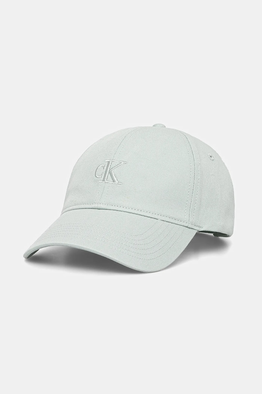 Хлопковая кепка Calvin Klein Jeans хлопок бирюзовый LV04K5024G