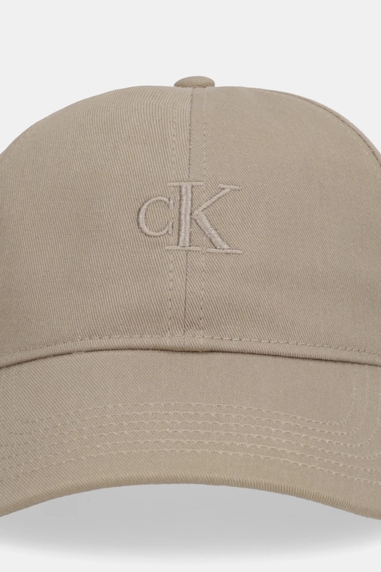 Βαμβακερό καπέλο του μπέιζμπολ Calvin Klein Jeans LV04K5024G μπεζ AW25