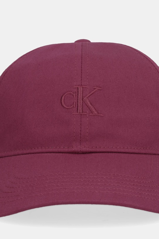 Calvin Klein Jeans czapka z daszkiem bawełniana LV04K5024G bordowy AW25