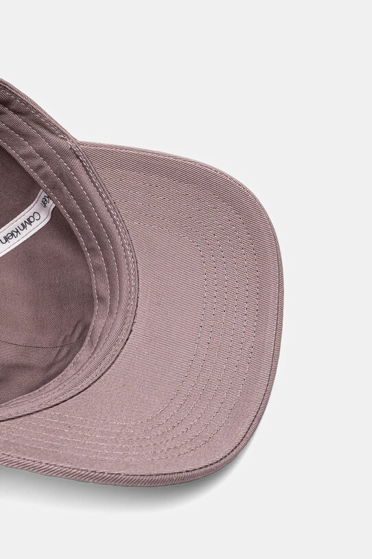 Bavlněná baseballová čepice Calvin Klein Jeans fialová LV04K5024G