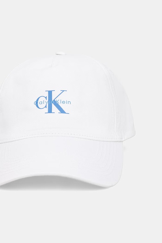 Calvin Klein Jeans baseballová čepice dámská bavlněná LV04K5027G bílá SS26