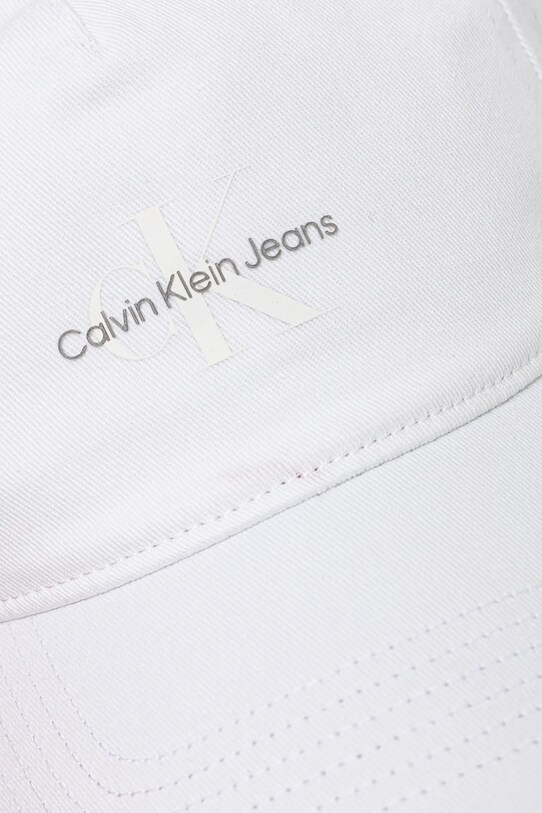 Calvin Klein Jeans czapka z daszkiem bawełniana LV04K5027G biały SS25
