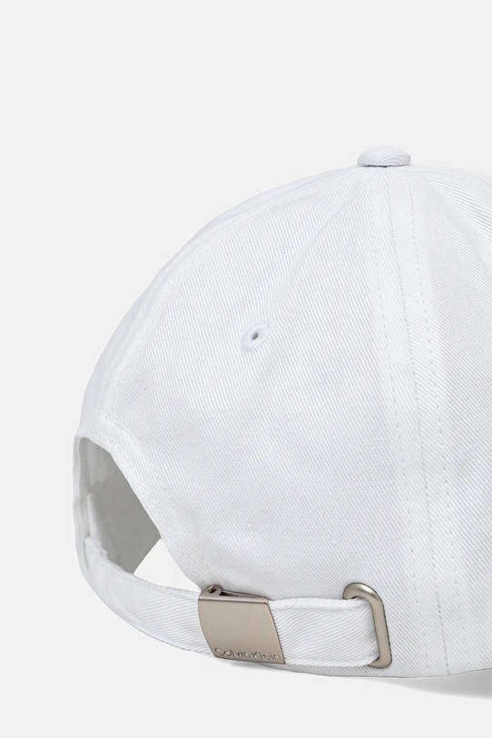 Akcesoria Calvin Klein Jeans czapka z daszkiem bawełniana LV04K5027G biały