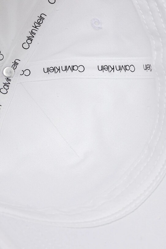 Calvin Klein Jeans czapka z daszkiem bawełniana biały LV04K5027G