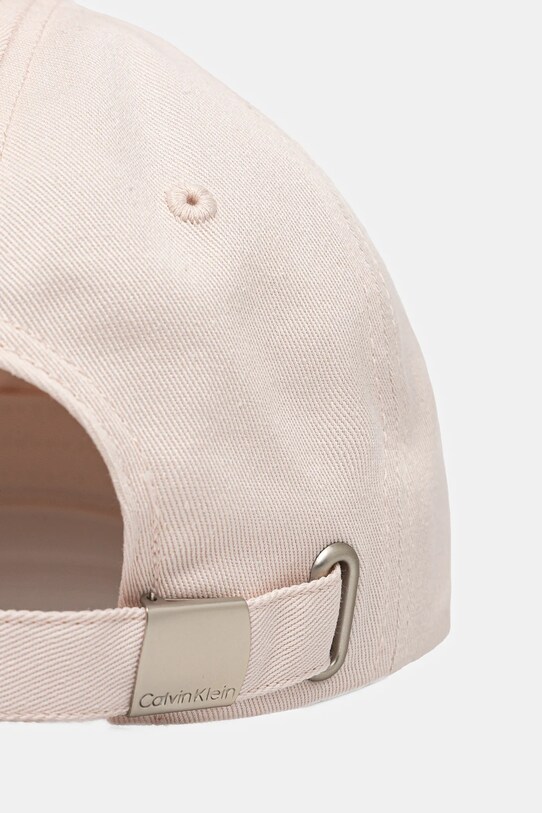 Bavlněná baseballová čepice Calvin Klein Jeans růžová LV04K5027G
