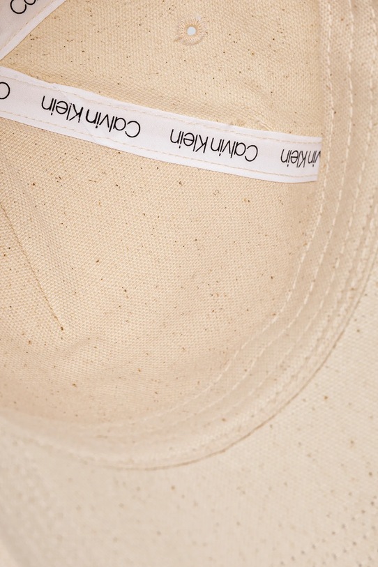 Аксесуари Бавовняна бейсболка Calvin Klein Jeans LV04K5049G бежевий