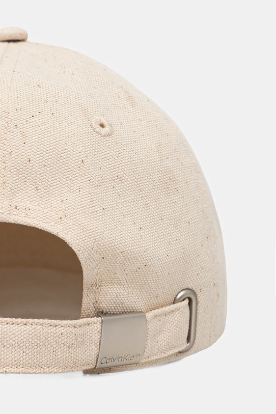 Бавовняна бейсболка Calvin Klein Jeans бежевий LV04K5049G
