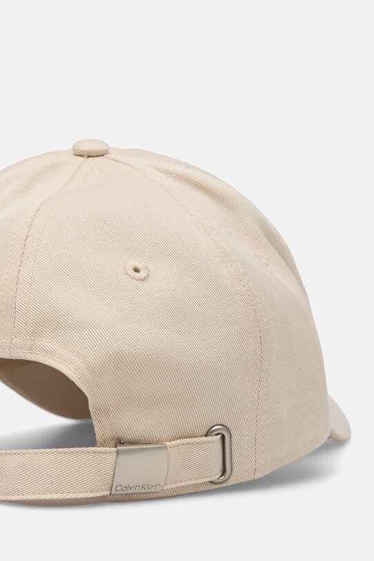 Bavlněná baseballová čepice Calvin Klein Jeans LV04K5052G béžová SS25
