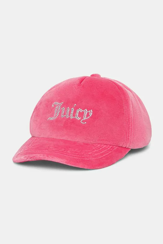 Juicy Couture cappello da baseball in velluto VERONICA VELOUR & DIAMANTE altro rosa JCAWH224702