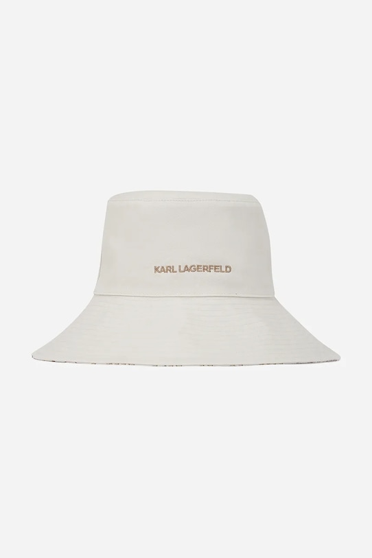 Памучна капела Karl Lagerfeld памук бял A2W33017