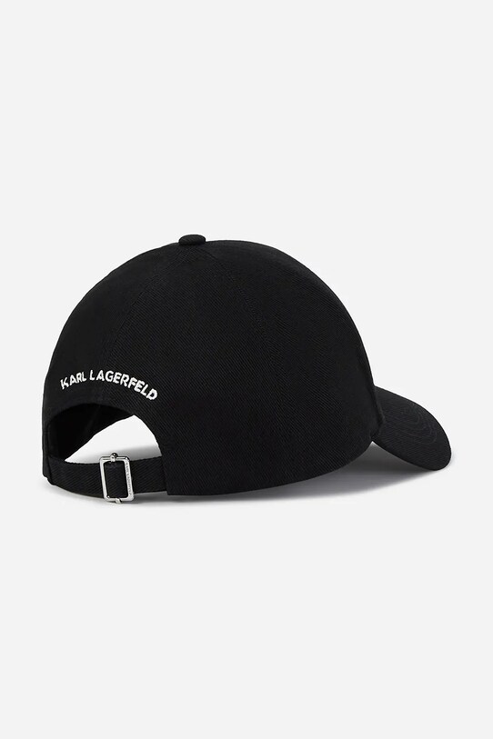 Karl Lagerfeld șapcă de baseball din bumbac A2W33047 negru SS25