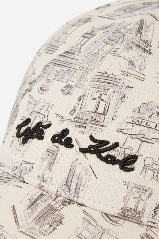 Accesorii Karl Lagerfeld șapcă de baseball din bumbac A2W33072 alb