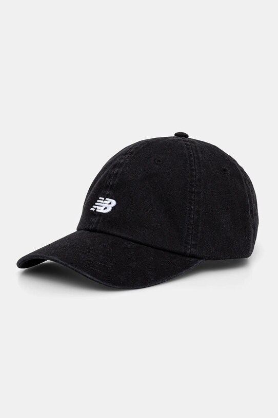 Памучна шапка с козирка New Balance памук черен LAH51009BK