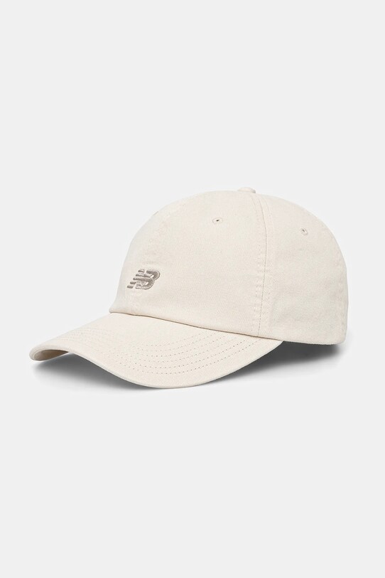 New Balance șapcă de baseball din bumbac bumbac bej LAH51009LIN