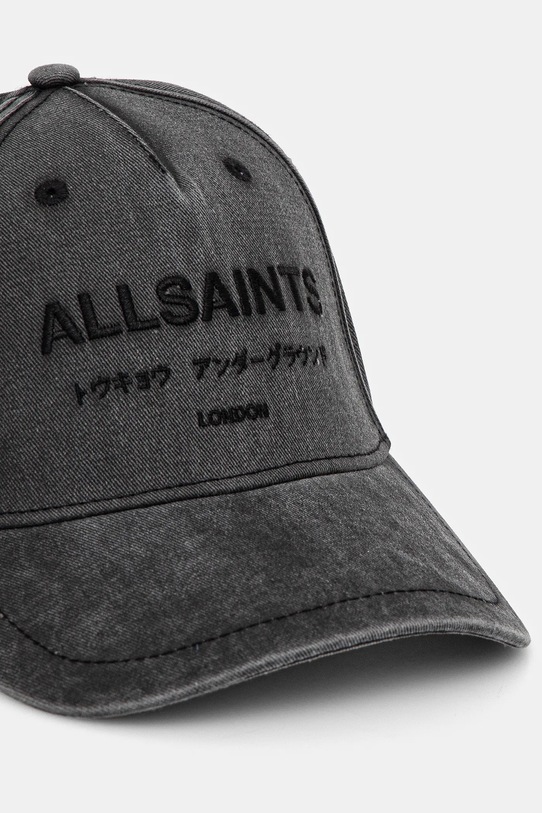 Бавовняна бейсболка AllSaints 29AS101820 сірий SS25