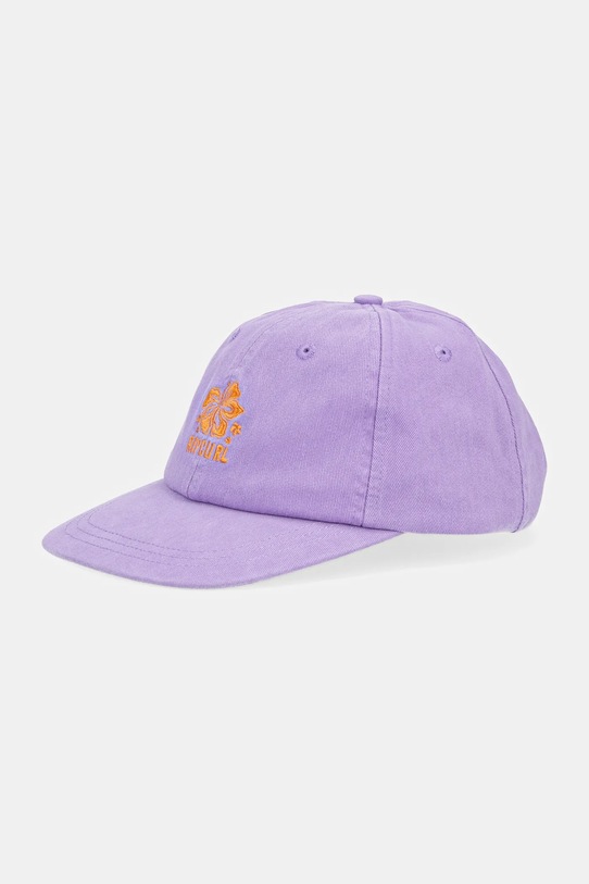 Rip Curl czapka z daszkiem bawełniana aplikacja fioletowy 04QWHE