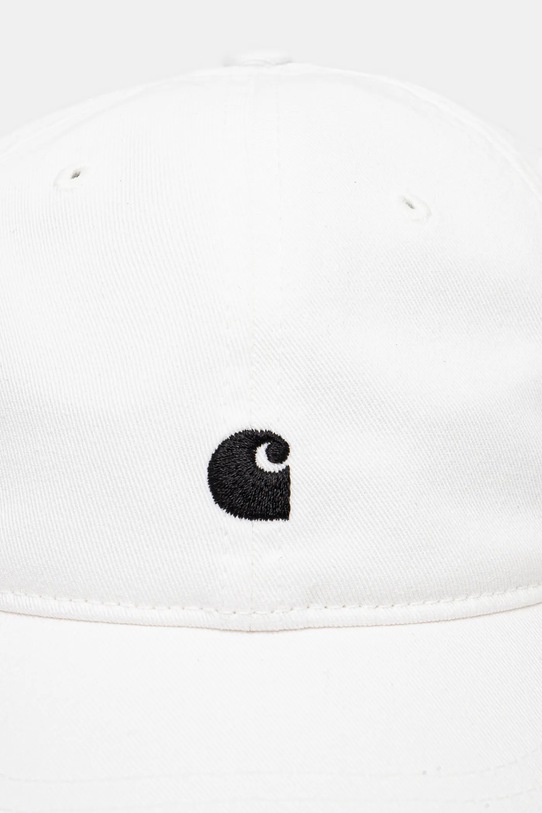 Памучна шапка с козирка Carhartt WIP Madison Logo Cap I034606.00AXX бял SS25