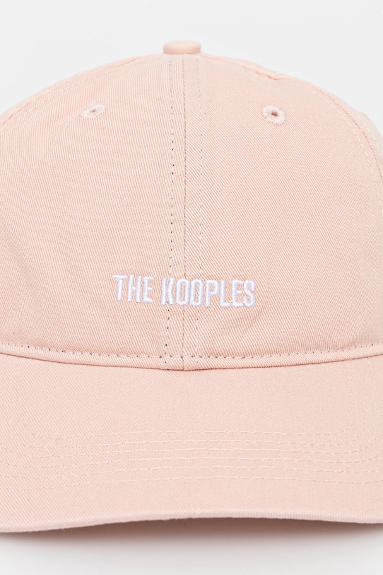 Bavlněná baseballová čepice The Kooples AMHA30011K růžová SS25