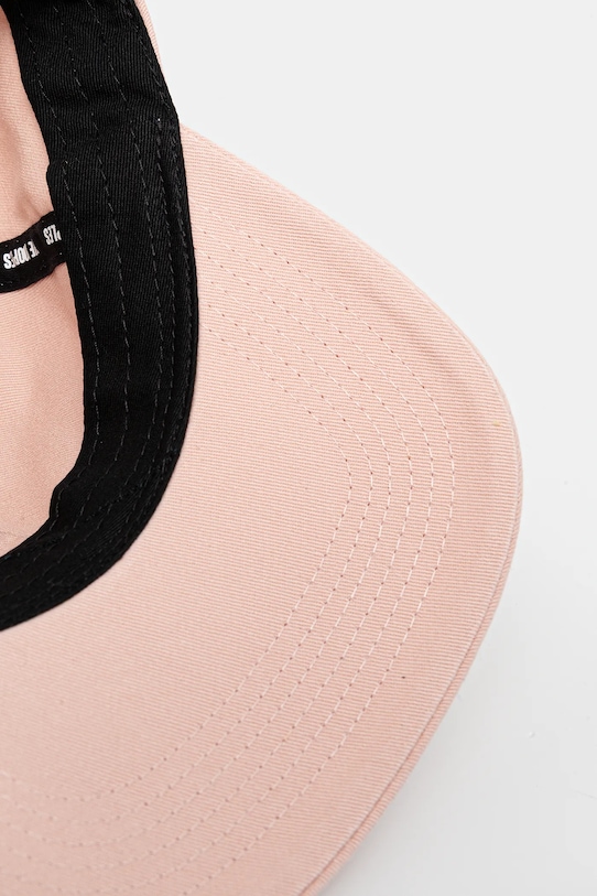 Bavlněná baseballová čepice The Kooples růžová AMHA30011K