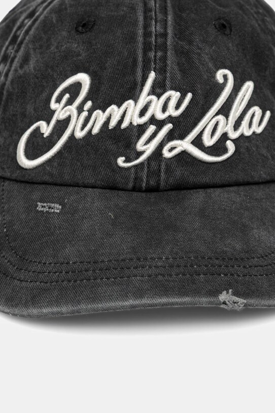 Βαμβακερό καπέλο του μπέιζμπολ Bimba Y Lola 251BAGO20.10000 γκρί SS25