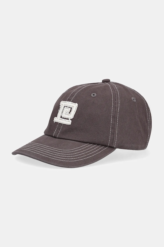 P.E Nation șapcă de baseball din bumbac Monogram bumbac gri 252A108