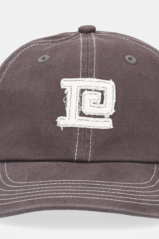 P.E Nation șapcă de baseball din bumbac Monogram 252A108 gri SS25