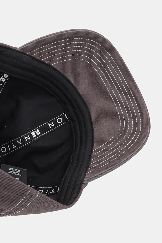 P.E Nation șapcă de baseball din bumbac Monogram gri 252A108