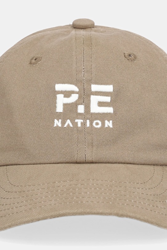 P.E Nation czapka z daszkiem bawełniana Heads Up 251A299 brązowy AW25