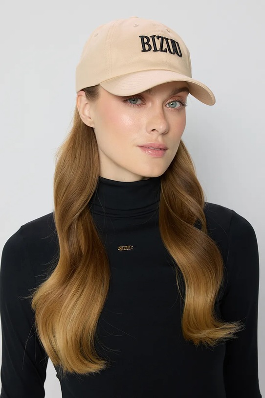 Бавовняна бейсболка Bizuu ZANE ZANE.KREMOWE бежевий