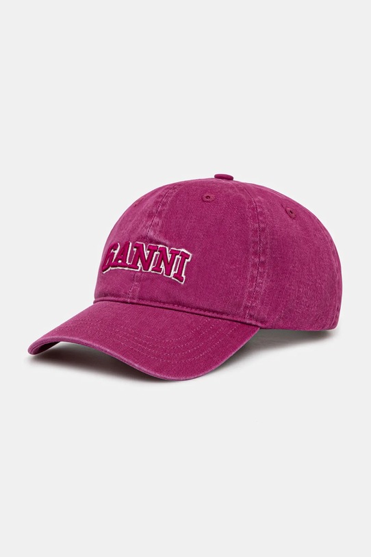 Джинсовая кепка GANNI Cap Hat хлопок розовый A6564