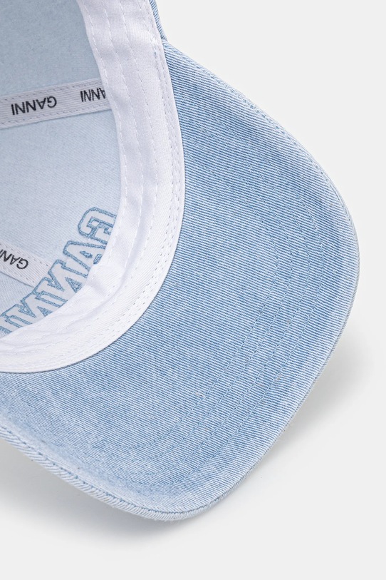GANNI czapka z daszkiem jeansowa Cap Hat Denim niebieski A5760