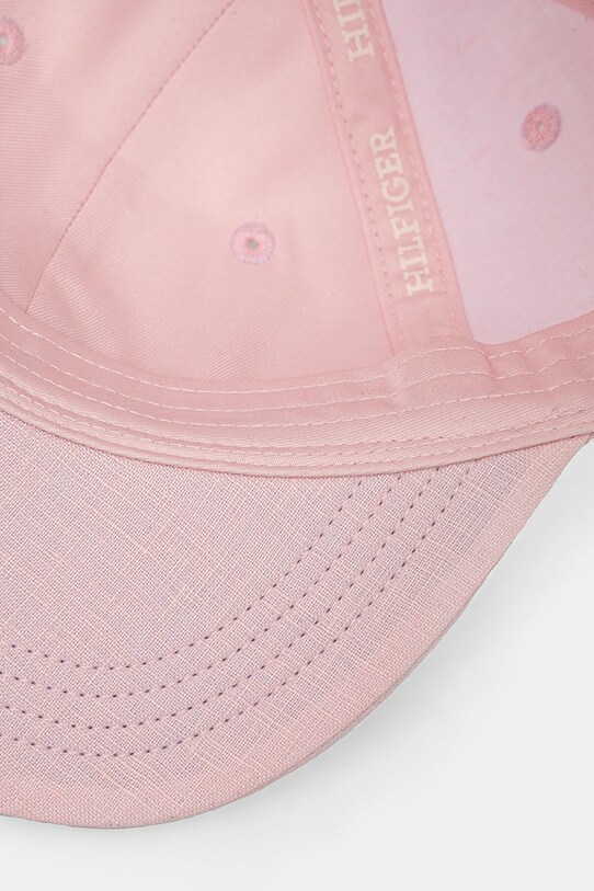 Детская хлопковая кепка Tommy Hilfiger розовый AU0AU01954.G.PPYA