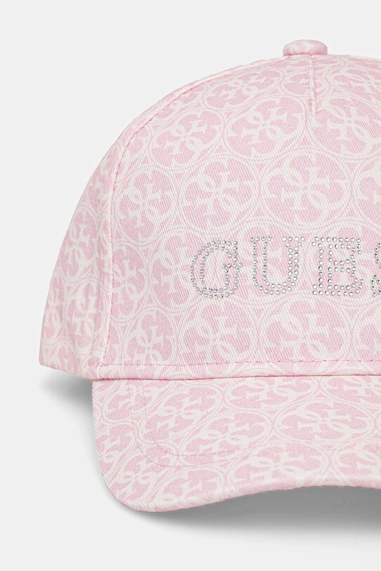 Guess czapka z daszkiem bawełniana dziecięca J5RZ38.WO080.PPYA różowy SS25