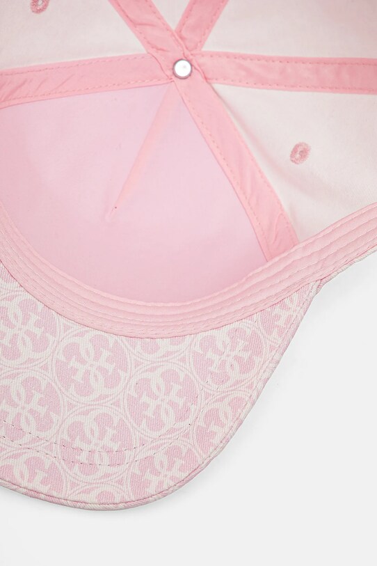 Guess czapka z daszkiem bawełniana dziecięca różowy J5RZ38.WO080.PPYA