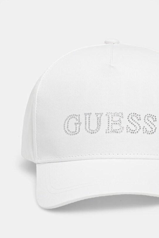 Detská bavlnená šiltovka Guess J5RZ40.WO08O.PPYA biela SS25