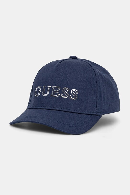 Guess czapka z daszkiem bawełniana dziecięca aplikacja granatowy J5RZ40.WO08O.PPYA