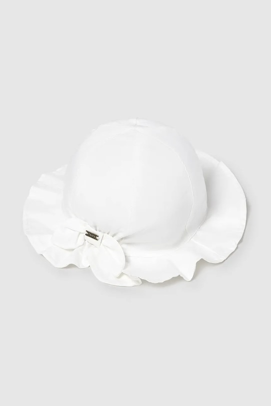 Детская хлопковая шляпа Mayoral хлопок белый 10879.4J.Baby.PPYA