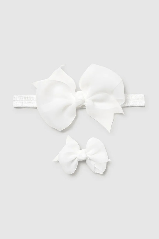 Dětská čelenka do vlasů Mayoral Newborn tenká bílá 9888.2J.Newborn.PPYH