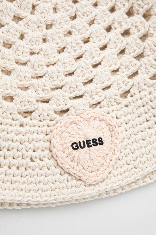 Otroški bombažni klobuk Guess J5GZ31.Z3N50.PPYA bež SS25