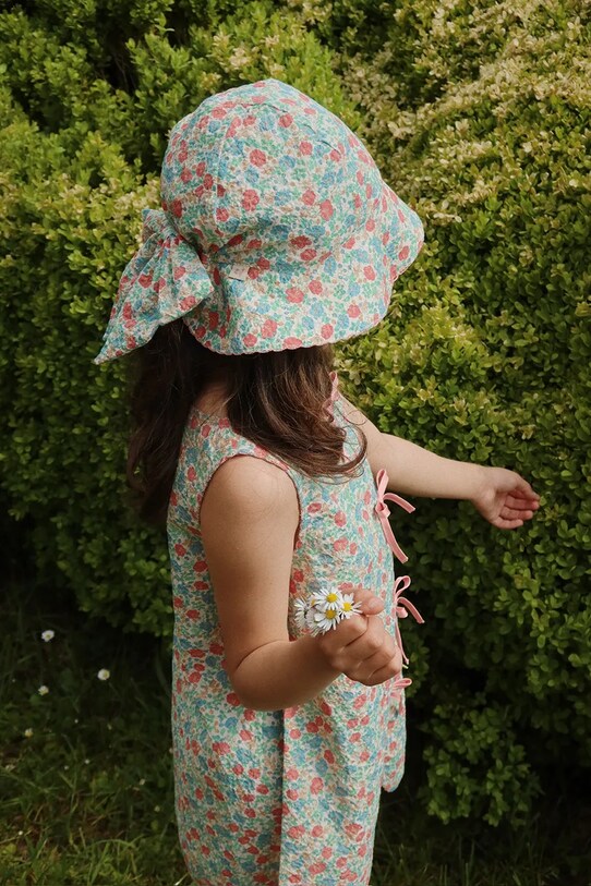 Детская шляпа Konges Sløjd ELIN BOW SUN HAT GOTS KS102732 голубой
