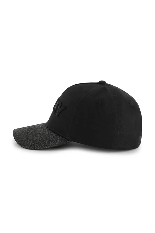 Dziewczynka Dkny czapka z daszkiem bawełniana dziecięca D62094 czarny