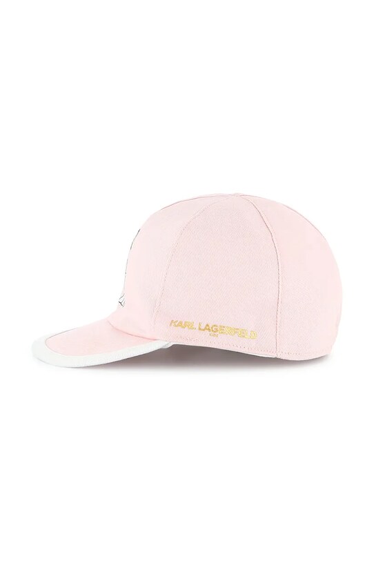 Karl Lagerfeld czapka z daszkiem bawełniana dziecięca Z30572 różowy SS25